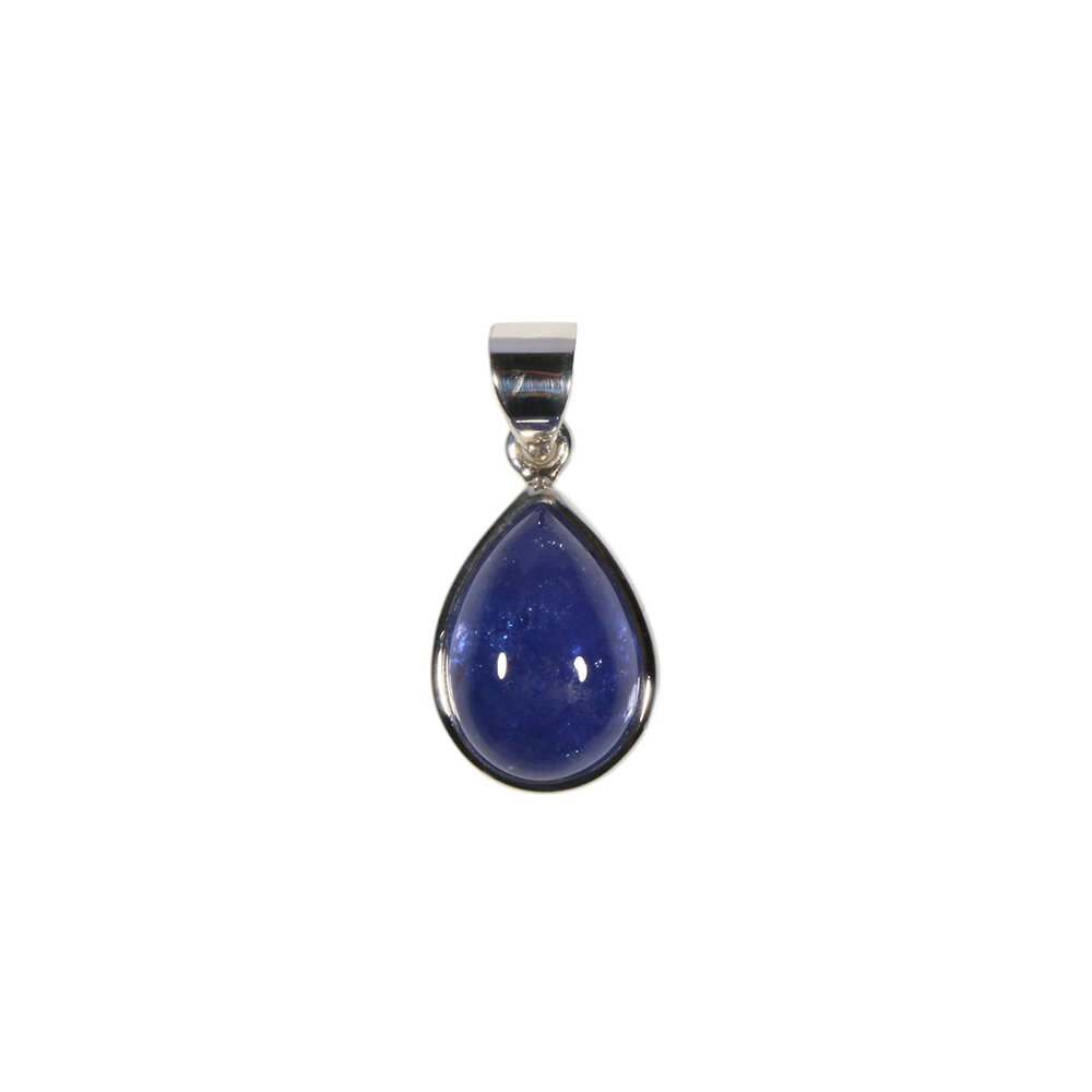 Zilveren hanger tanzaniet | druppel 1,4 x 1 cm