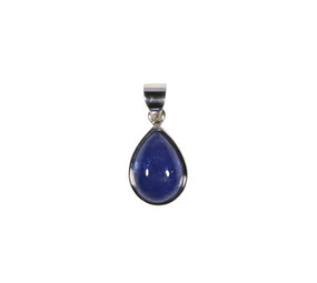 Zilveren hanger tanzaniet | druppel 1,4 x 1 cm