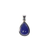 Zilveren hanger tanzaniet | druppel 1,7 x 1,3 cm