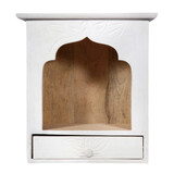 Altaar met lade mangohout 30 x 28 x 14 cm