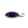 Zilveren hanger amethist | ovaal 2,9 x 2,1 cm