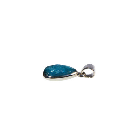 Zilveren hanger apatiet A-kwaliteit facet | druppel 0,9 x 0,2 cm