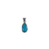 Zilveren hanger apatiet A-kwaliteit facet | ovaal 0,7 x 0,2 cm