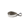 Zilveren hanger bergkristal | druppel facet 1,9 x 1,4 cm