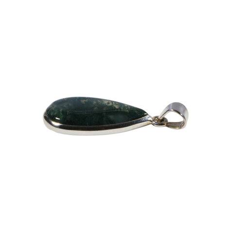 Zilveren hanger mosagaat | druppel 2,6 x 1,3 cm Zilveren hanger mosagaat | druppel 2,6 x 1,3 cm