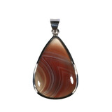 Zilveren hanger agaat (Botswana) | druppel 3,3 x 2,3 cm Zilveren hanger agaat (Botswana) | druppel 3,3 x 2,3 cm
