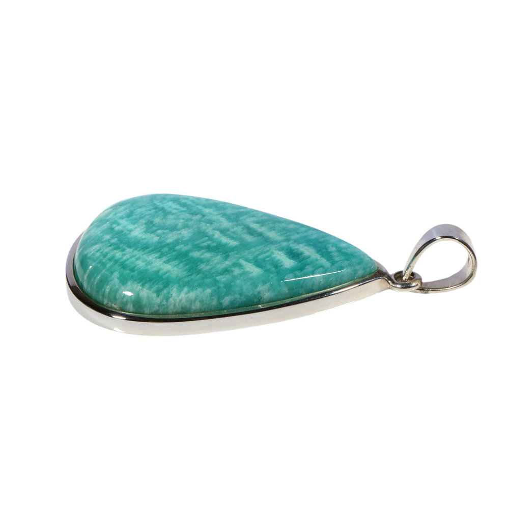 Zilveren hanger amazoniet | druppel 3,9 x 2,7 cm Zilveren hanger amazoniet | druppel 3,9 x 2,7 cm