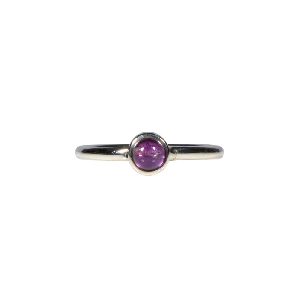 Zilveren ring amethist maat 18 1/2 | rond 5 mm Zilveren ring amethist maat 18 1/2 | rond 5 mm