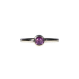 Zilveren ring amethist maat 18 1/2 | rond 5 mm Zilveren ring amethist maat 18 1/2 | rond 5 mm