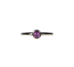 Zilveren ring amethist maat 18 1/2 | rond 5 mm Zilveren ring amethist maat 18 1/2 | rond 5 mm