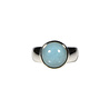 Zilveren ring aquamarijn maat 19 1/2 | rond 1,1 cm Zilveren ring aquamarijn maat 19 1/2 | rond 1,1 cm