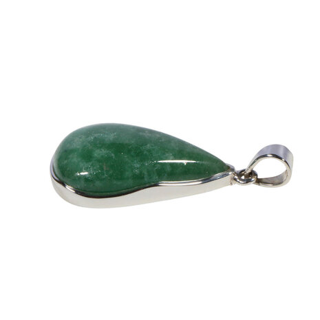 Zilveren hanger aventurijn | druppel 3,2 x 2,1 cm (2)
