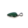 Zilveren hanger aventurijn | druppel 2,1 x 1,7 cm