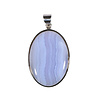 Zilveren hanger chalcedoon | ovaal 3,7 x 2,6 cm Zilveren hanger chalcedoon | ovaal 3,7 x 2,6 cm