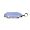 Zilveren hanger chalcedoon | ovaal 3,7 x 2,6 cm Zilveren hanger chalcedoon | ovaal 3,7 x 2,6 cm