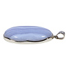 Zilveren hanger chalcedoon | ovaal 4,2 x 2,5 cm