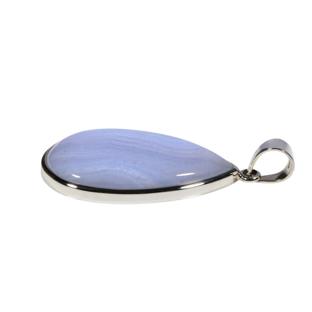 Zilveren hanger chalcedoon | druppel 3,6 x 2,1 cm Zilveren hanger chalcedoon | druppel 3,6 x 2,1 cm
