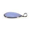 Zilveren hanger chalcedoon | druppel 3,6 x 2,1 cm Zilveren hanger chalcedoon | druppel 3,6 x 2,1 cm