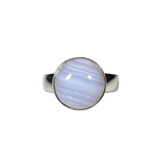 Zilveren ring chalcedoon maat 19 | rond 1,4 cm Zilveren ring chalcedoon maat 19 | rond 1,4 cm