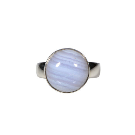 Zilveren ring chalcedoon maat 19 | rond 1,4 cm Zilveren ring chalcedoon maat 19 | rond 1,4 cm
