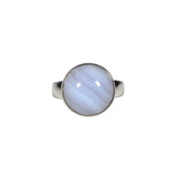 Zilveren ring chalcedoon maat 17 | rond 1,3 cm Zilveren ring chalcedoon maat 17 | rond 1,3 cm