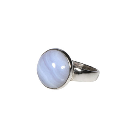 Zilveren ring chalcedoon maat 17 | rond 1,3 cm Zilveren ring chalcedoon maat 17 | rond 1,3 cm