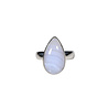 Zilveren ring chalcedoon maat 18 (licht verstelbaar) | druppel 1,8 x 1,0 cm Zilveren ring chalcedoon maat 18 (licht verstelbaar) | druppel 1,8 x 1,0 cm