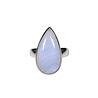 Zilveren ring chalcedoon maat 19 (licht verstelbaar)| druppel 2,4 x 1,3 cm Zilveren ring chalcedoon maat 19 (licht verstelbaar)| druppel 2,4 x 1,3 cm