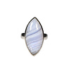 Zilveren ring chalcedoon maat 18 1/2 (licht verstelbaar)| markies 2,7 x 1,3 cm Zilveren ring chalcedoon maat 18 1/2 (licht verstelbaar)| markies 2,7 x 1,3 cm