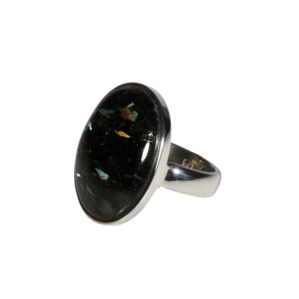 Zilveren ring nuummiet maat 18 ( licht verstelbaar)| ovaal 2,4 x 1,8 cm Zilveren ring nuummiet maat 18 ( licht verstelbaar)| ovaal 2,4 x 1,8 cm