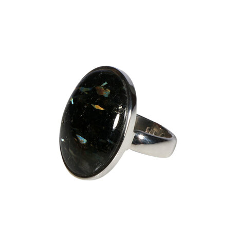 Zilveren ring nuummiet maat 18 ( licht verstelbaar)| ovaal 2,4 x 1,8 cm Zilveren ring nuummiet maat 18 ( licht verstelbaar)| ovaal 2,4 x 1,8 cm