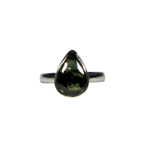 Zilveren ring nuummiet maat 18 1/2 | druppel 1,4 x 1 cm Zilveren ring nuummiet maat 18 1/2 | druppel 1,4 x 1 cm