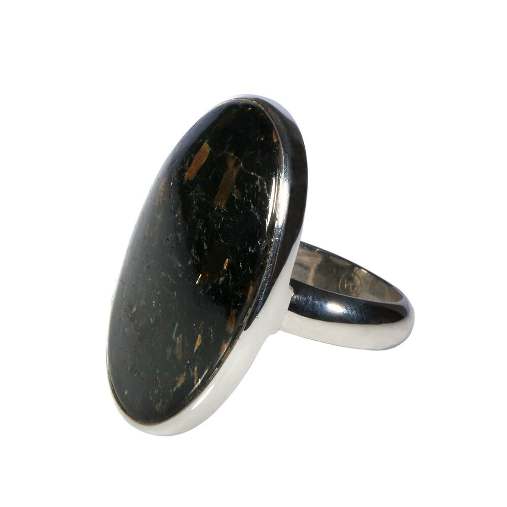 Zilveren ring nuummiet maat 17 1/2 | ovaal 2,3 x 1,6 cm Zilveren ring nuummiet maat 17 1/2 | ovaal 2,3 x 1,6 cm