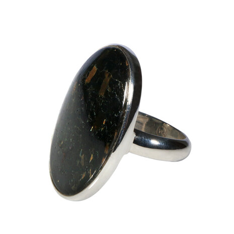 Zilveren ring nuummiet maat 17 1/2 | ovaal 2,3 x 1,6 cm Zilveren ring nuummiet maat 17 1/2 | ovaal 2,3 x 1,6 cm