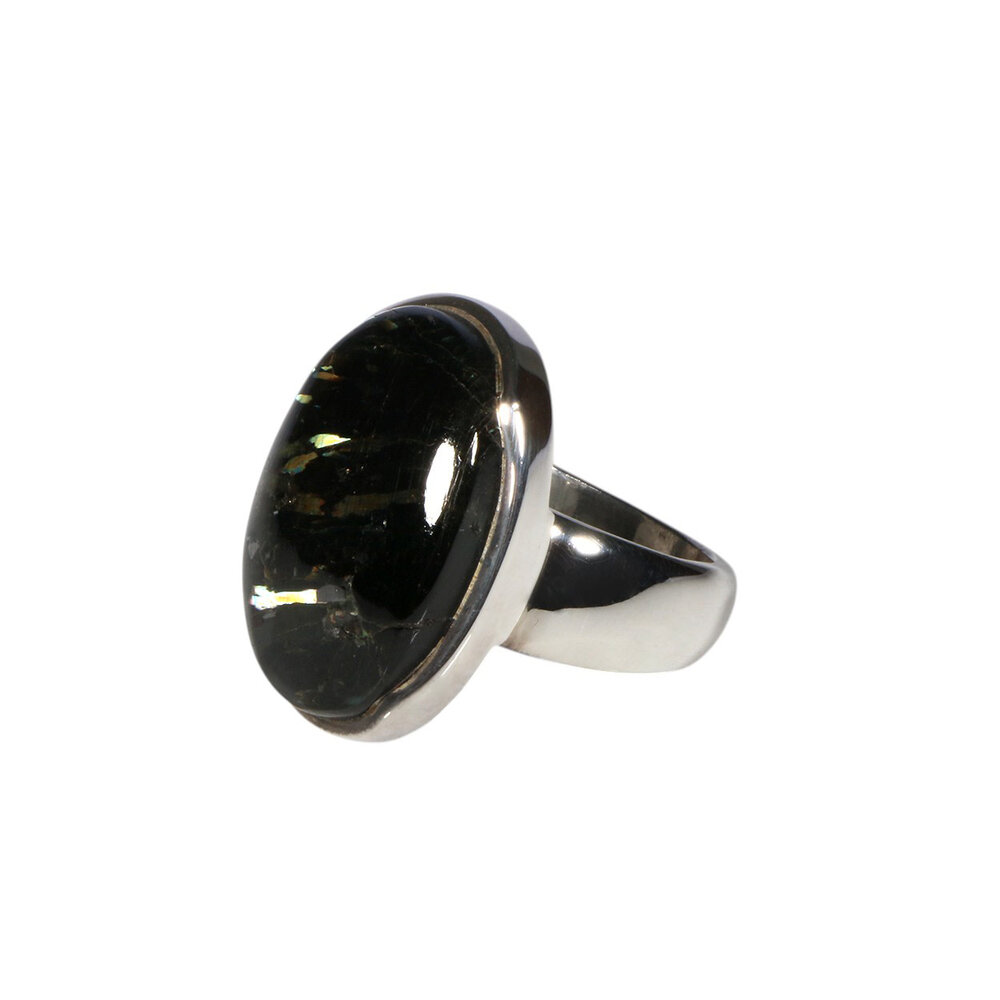 Zilveren ring nuummiet maat 16 1/2 | ovaal 2,2 x 1,5 cm Zilveren ring nuummiet maat 16 1/2 | ovaal 2,2 x 1,5 cm