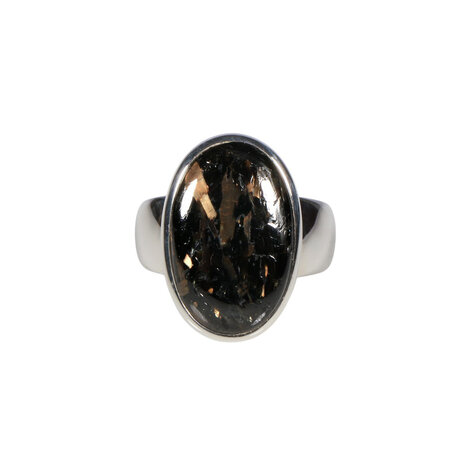 Zilveren ring nuummiet maat 16 1/2 | ovaal 1,8 x 1,2 cm Zilveren ring nuummiet maat 16 1/2 | ovaal 1,8 x 1,2 cm