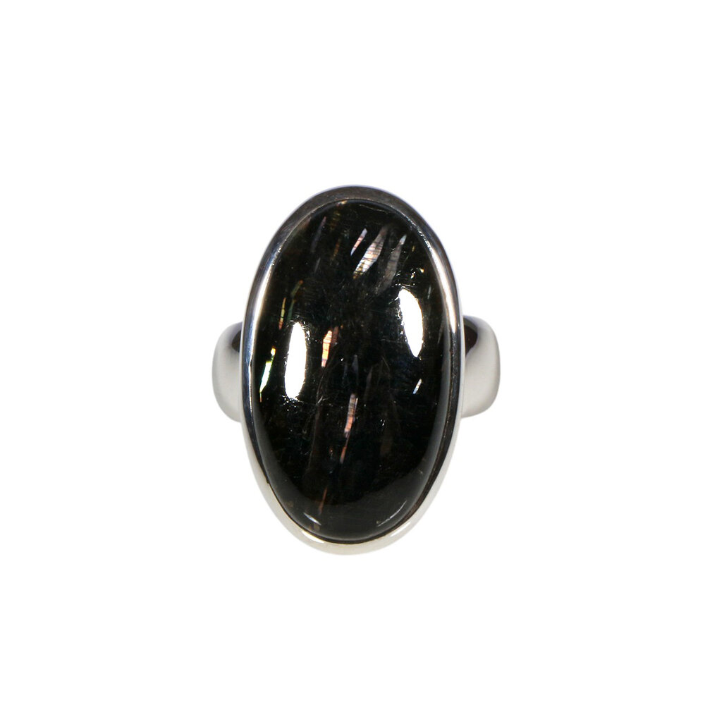 Zilveren ring nuummiet maat 16 1/2 | ovaal 2,3 x 1,3 cm Zilveren ring nuummiet maat 16 1/2 | ovaal 2,3 x 1,3 cm