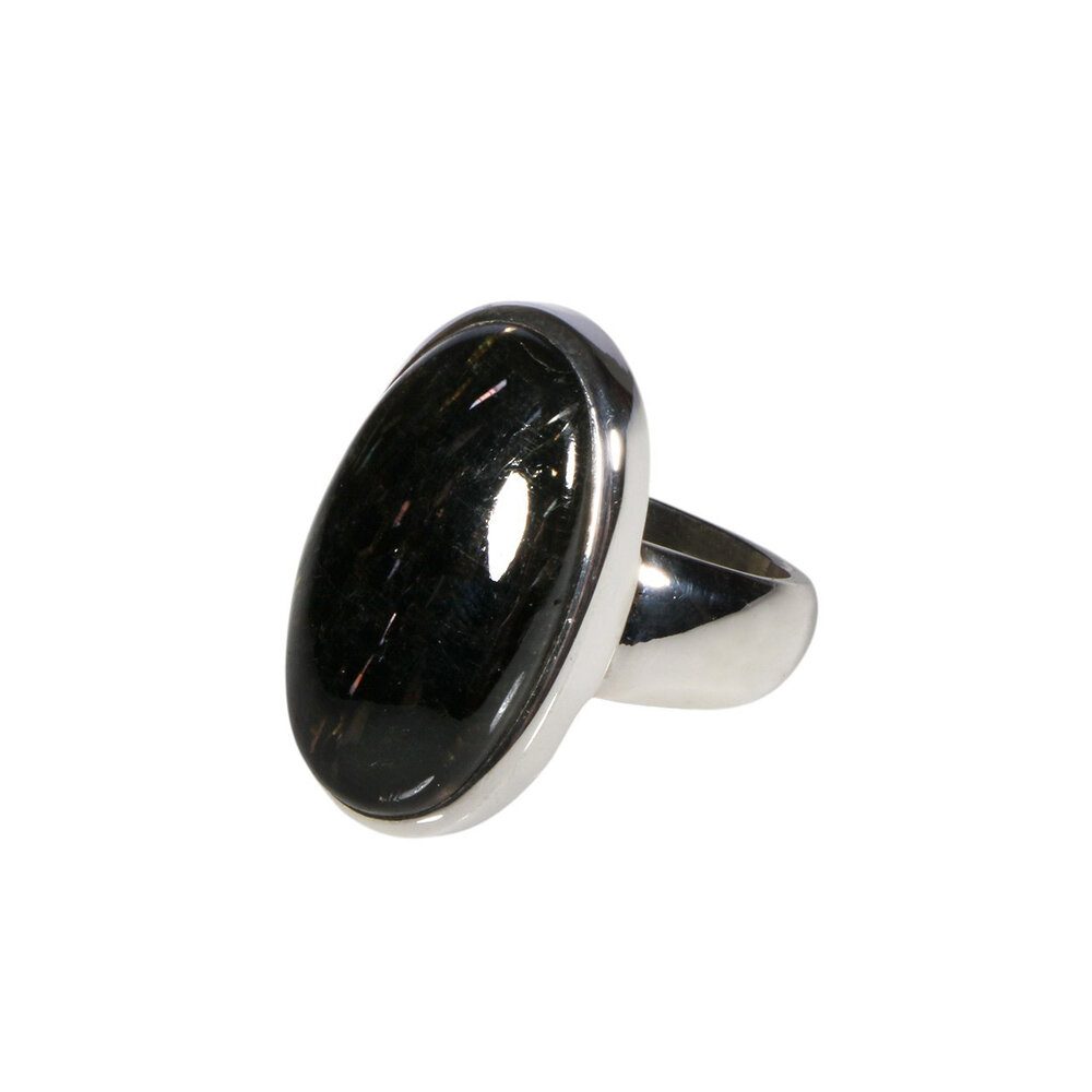 Zilveren ring nuummiet maat 16 1/2 | ovaal 2,3 x 1,3 cm Zilveren ring nuummiet maat 16 1/2 | ovaal 2,3 x 1,3 cm