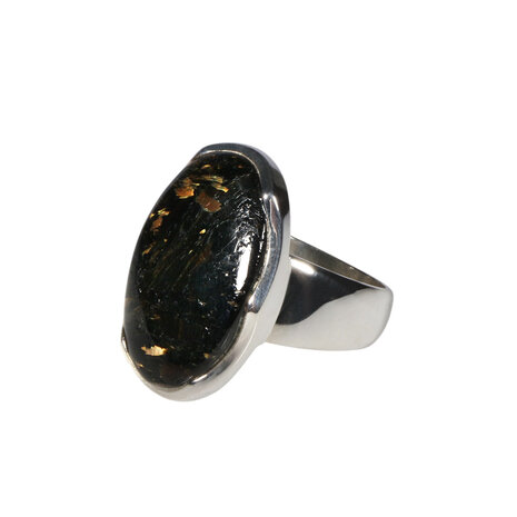 Zilveren ring nuummiet maat 19 | ovaal 2,3 x 1,5 cm Zilveren ring nuummiet maat 19 | ovaal 2,3 x 1,5 cm