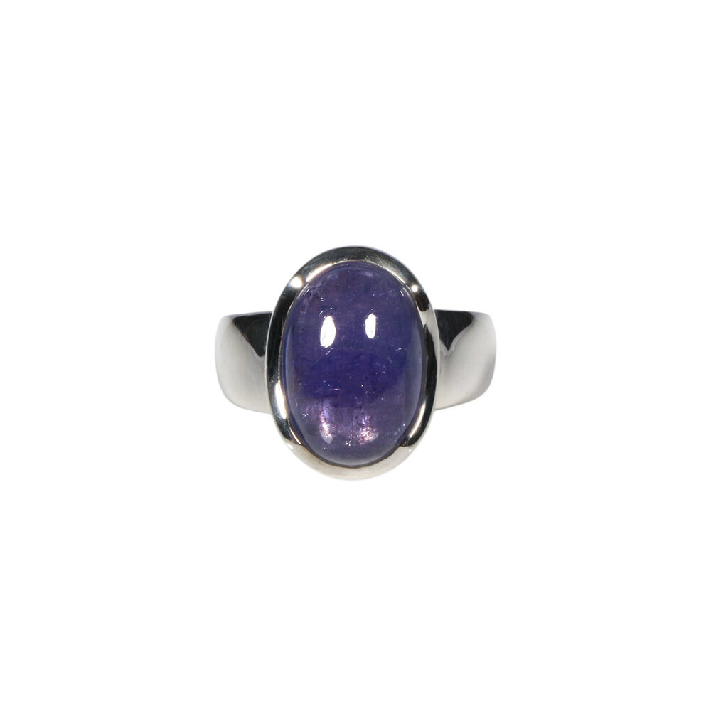 Zilveren ring tanzaniet maat 17 | ovaal 1,4 x 0,9 cm Zilveren ring tanzaniet maat 17 | ovaal 1,4 x 0,9 cm