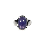 Zilveren ring tanzaniet maat 17 | ovaal 1,4 x 0,9 cm