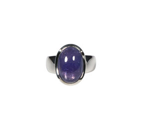 Zilveren ring tanzaniet maat 17 | ovaal 1,4 x 0,9 cm Zilveren ring tanzaniet maat 17 | ovaal 1,4 x 0,9 cm