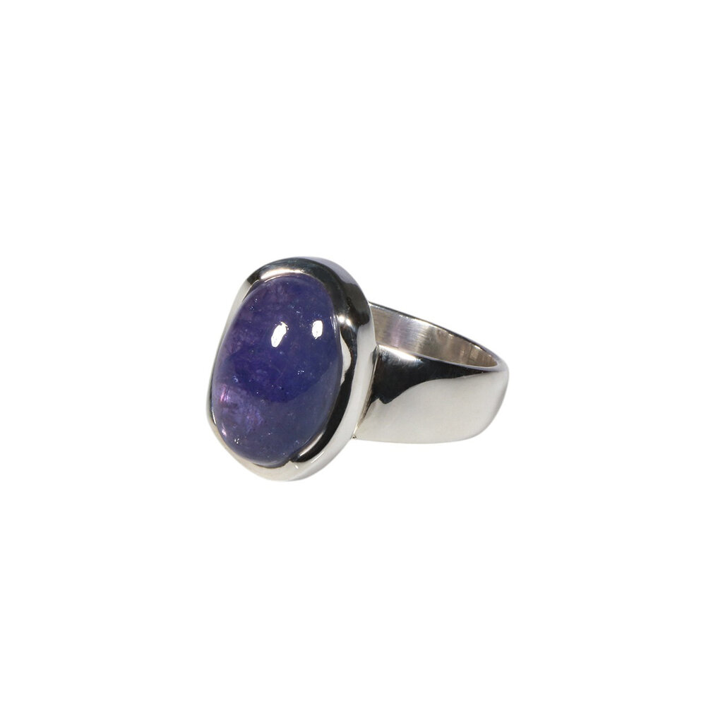 Zilveren ring tanzaniet maat 17 | ovaal 1,4 x 0,9 cm Zilveren ring tanzaniet maat 17 | ovaal 1,4 x 0,9 cm