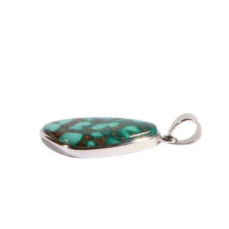 Zilveren hanger turkoois | druppel 3 x 2,2 cm Zilveren hanger turkoois | druppel 3 x 2,2 cm
