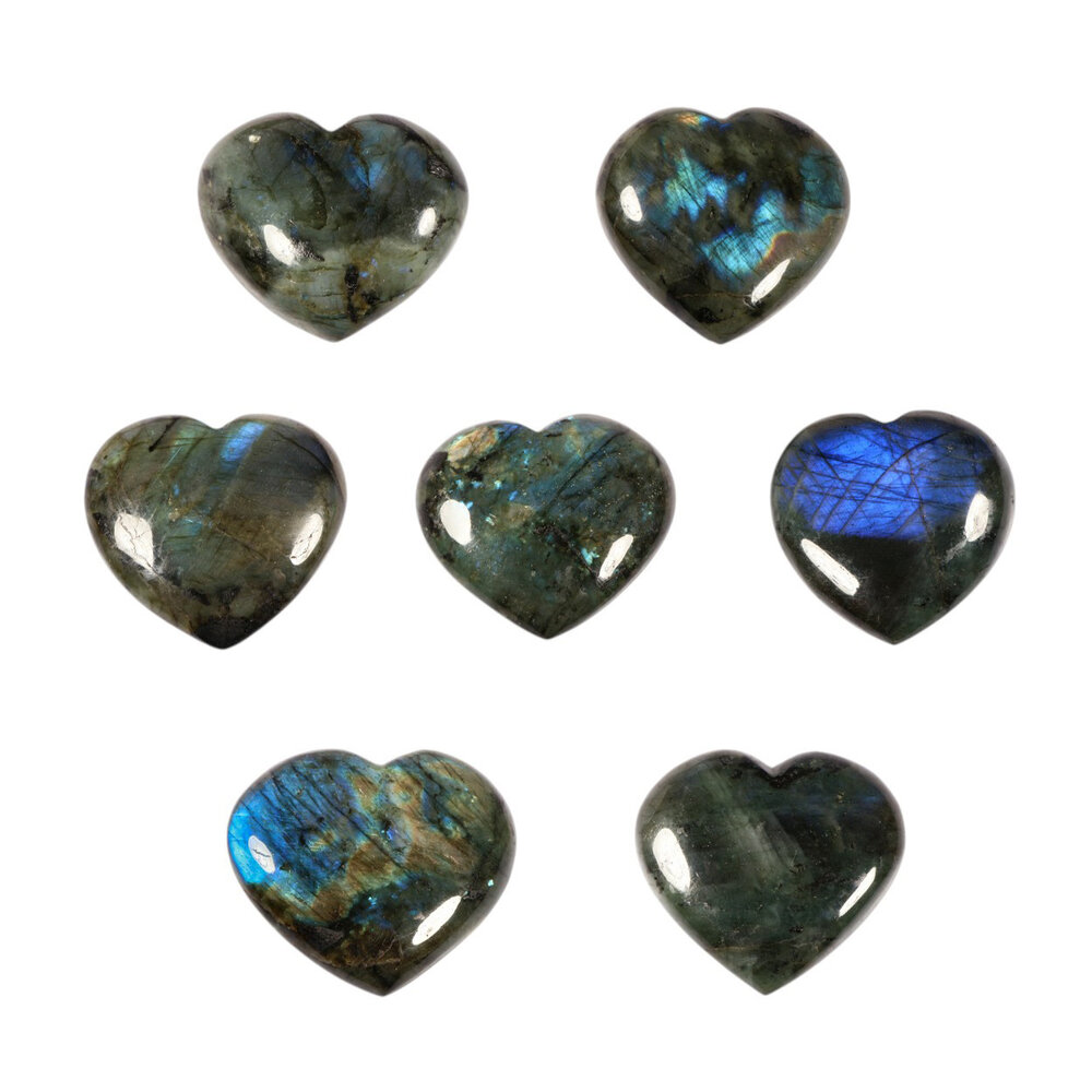 Labradoriet edelsteen hart 6 - 7 cm Labradoriet edelsteen hart 6 - 7 cm