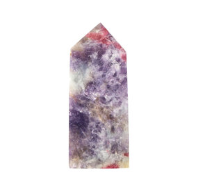 Lepidoliet met roze toermalijn (unicorn stone) obelisk 7 - 9 cm Lepidoliet met roze toermalijn (unicorn stone) obelisk 7 - 9 cm