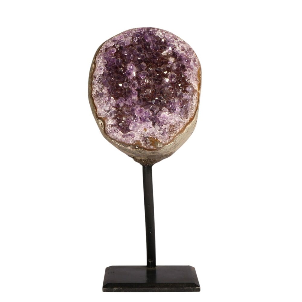 Amethist cluster op standaard 11 x 9 x 6,5 cm | 1214 gram Amethist cluster op standaard 11 x 9 x 6,5 cm | 1214 gram