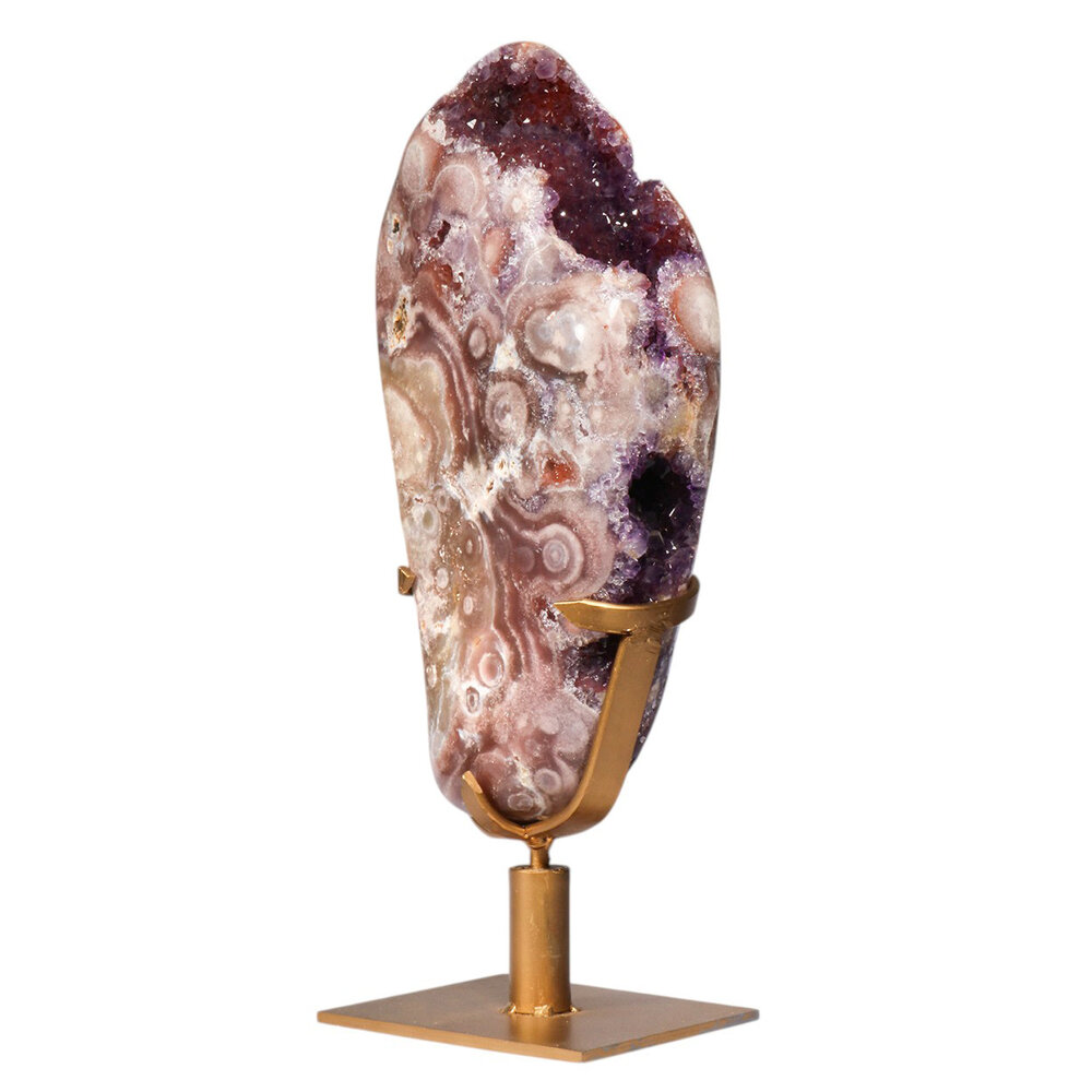 Amethist (roze) A-kwaliteit op standaard 31,9 x 16,5 x 7,6 cm | 7,14 kg Amethist (roze) A-kwaliteit op standaard 31,9 x 16,5 x 7,6 cm | 7,14 kg