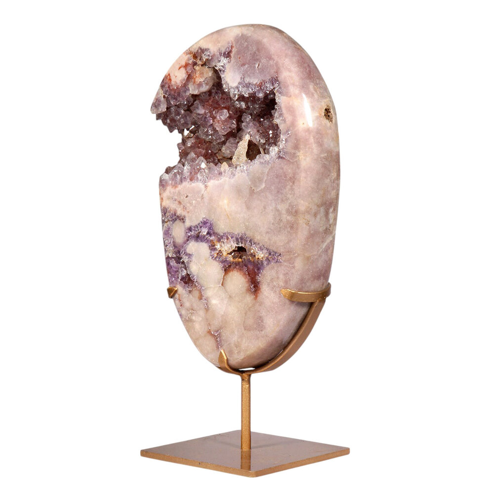 Amethist (roze) A-kwaliteit cluster op standaard 33,5 x 20,5 x 6,6 cm | 8,82 kg Amethist (roze) A-kwaliteit cluster op standaard 33,5 x 20,5 x 6,6 cm | 8,82 kg