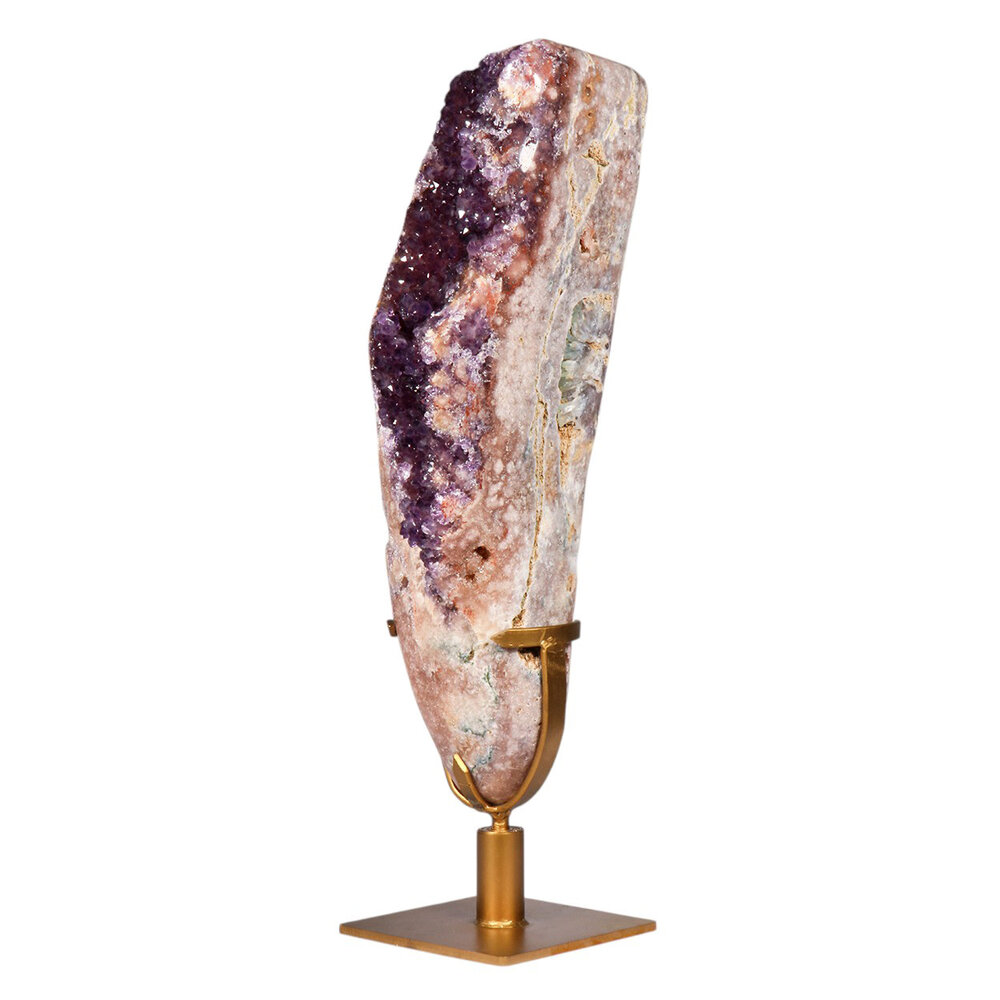 Amethist (roze) A-kwaliteit op standaard 47,1 x 13,8 x 14,0 cm | 14,45 kg
